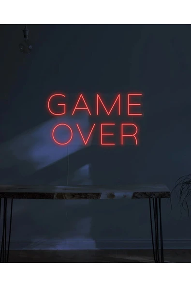 GAME OVER Yazılı Neon Tabela ürün görseli 1