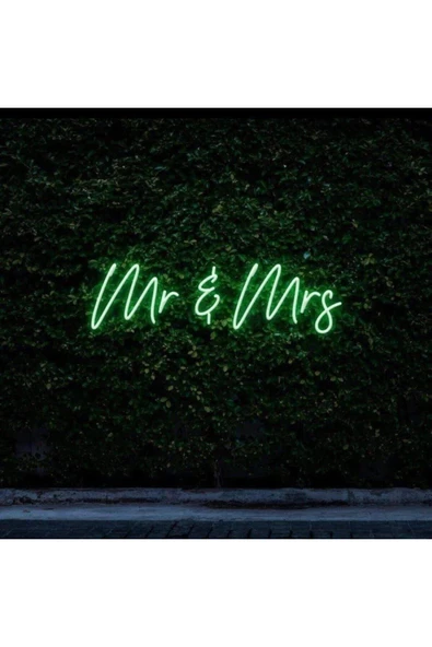 Mr & Mrs Yazılı Neon Tabela ürün görseli 1