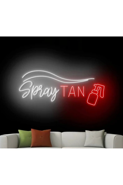 Spray TAN Yazılı ve Şekilli Neon Tabela ürün görseli 1
