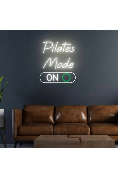 Pilates Mode ON Yazılı Neon Tabela ürün görseli 1