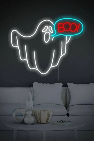 Hayalet Figürlü Neon Tabela ürün görseli 1
