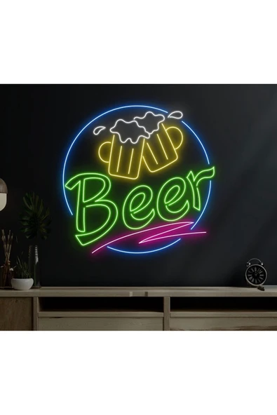 Beer Yazılı ve Şekilli Neon Tabela ürün görseli 1