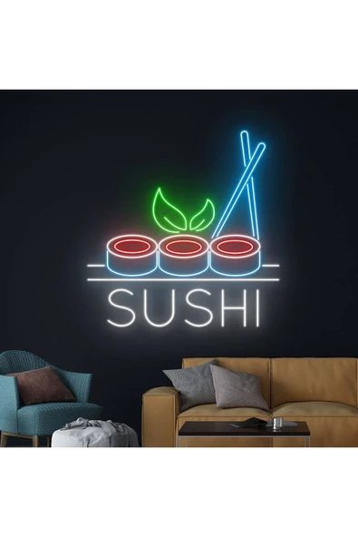 SUSHI Yazılı ve Şekilli Neon Tabela ürün görseli 1
