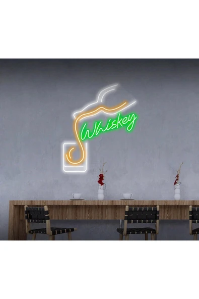 Whiskey Yazılı ve Şekilli Neon Tabela ürün görseli 1
