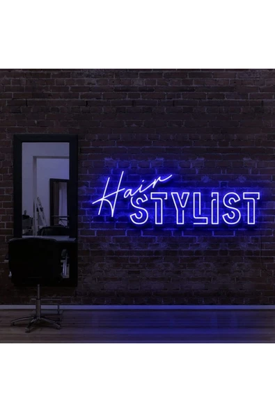 Hair STYLIST Yazılı Neon Tabela ürün görseli 1