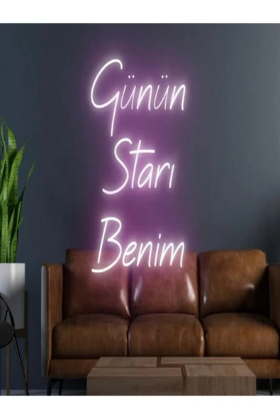 Günün Starı Benim Yazılı Neon Tabela ürün görseli 1