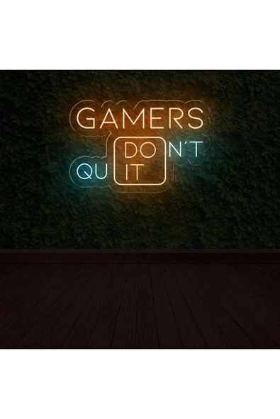 GAMERS DON'T QUIT Yazılı Neon Tabela ürün görseli 1