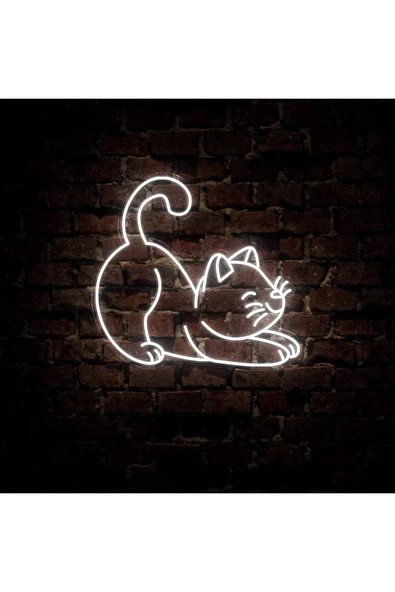 Kedi Figürlü Neon Tabela - Resim 3