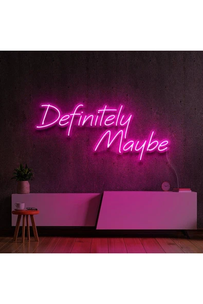 Definitely Maybe Yazılı Neon Tabela ürün görseli 1