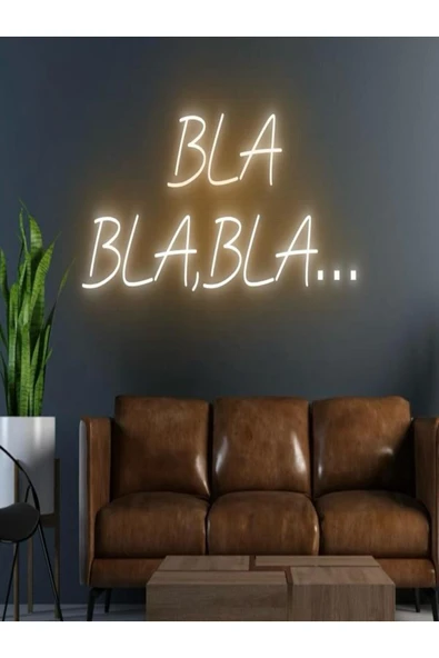 BLA BLA,BLA... Yazılı Neon Tabela ürün görseli 1
