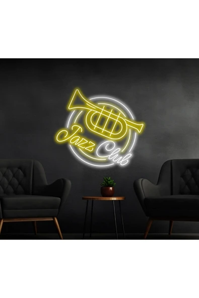 Jazz Club Yazılı ve Şekilli Neon Tabela ürün görseli 1