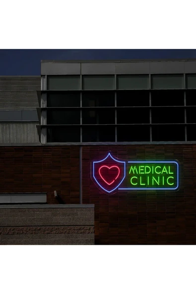 MEDICAL CLINIC Yazılı ve Şekilli Neon Tabela ürün görseli 1