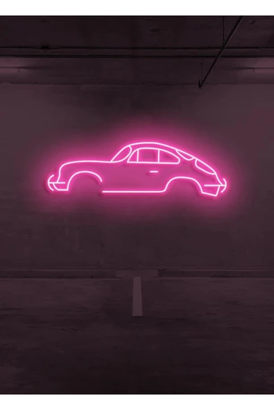 Rent A Carlara Özel Retro Araba Figürlü Neon Tabela ürün görseli 1
