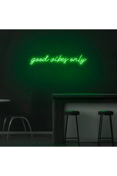 good vibes only Yazılı Neon Tabela ürün görseli 1