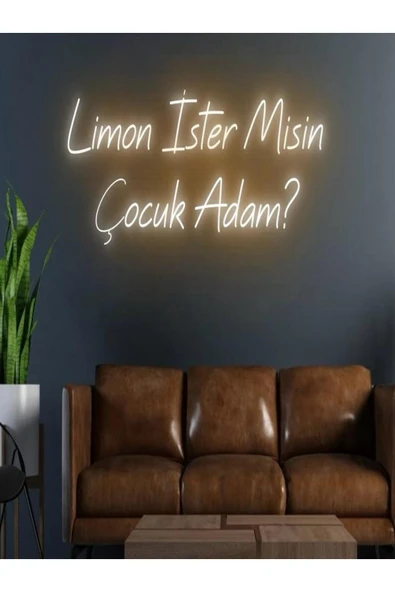 Limon İster Misin Çocuk Adam? Yazılı Neon Tabela ürün görseli 1