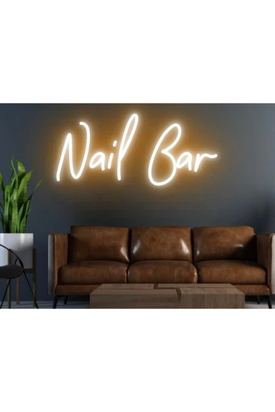Nail Bar Yazılı Neon Tabela ürün görseli 1