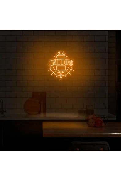 TATTOO Yazılı ve Şekilli Neon Tabela ürün görseli 1
