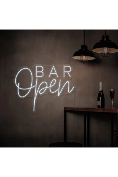 Open BAR Yazılı Neon Tabela ürün görseli 1