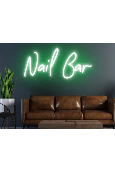 Nail Bar Yazılı Neon Tabela ürün görseli 1