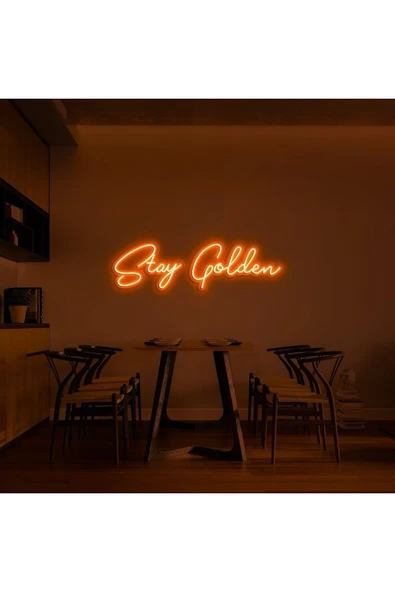 Stay Golden Yazılı Neon Tabela ürün görseli 1