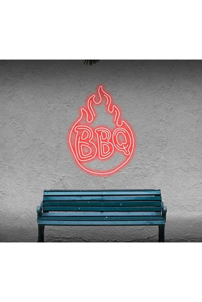 BBQ Yazılı ve Şekilli Neon Tabela ürün görseli 1