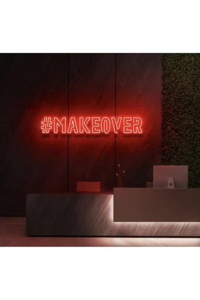 #MAKEOVER Yazılı Neon Tabela ürün görseli 1