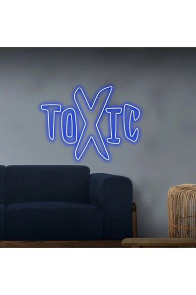 TOXIC Yazılı Neon Tabela ürün görseli 1