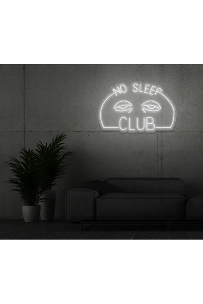 NO SLEEP CLUB Yazılı ve Şekilli Neon Tabela ürün görseli 1