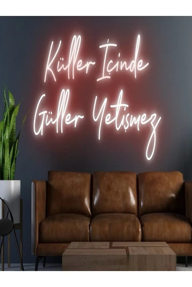 Küller İçinde Güller Yetişmez Yazılı Neon Tabela ürün görseli 1