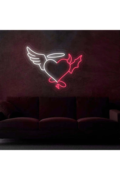Angel & Devil Figürlü Neon Tabela ürün görseli 1