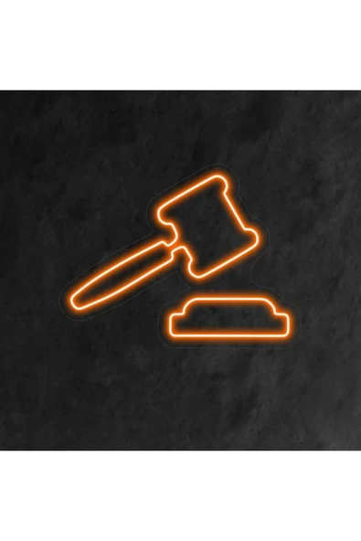 Adalet Tokmağı Şekilli Neon Tabela ürün görseli 1