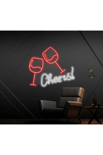 Cheers! Yazılı ve Şekilli Neon Tabela ürün görseli 1