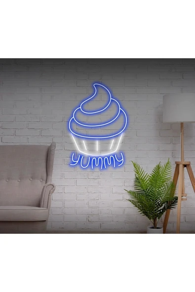 YUMMY Yazılı ve Şekilli Neon Tabela ürün görseli 1