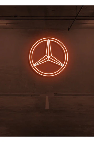 Rent A Carlara Özel Mercedes Logo Neon Tabela ürün görseli 1