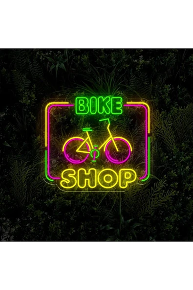 BIKE SHOP Yazılı ve Şekilli Neon Tabela ürün görseli 1