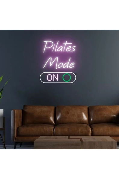 Pilates Mode ON Yazılı Neon Tabela ürün görseli 1