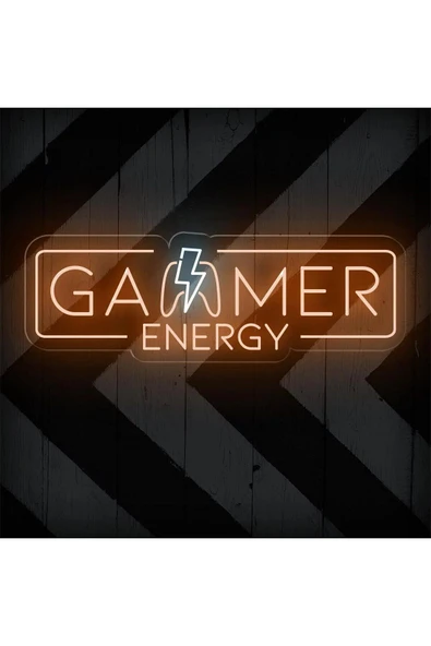 GAMER ENERGY Yazılı ve Şekilli Neon Tabela ürün görseli 1