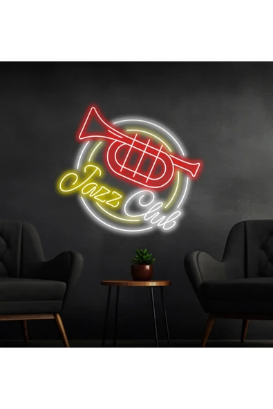 Jazz Club Yazılı ve Şekilli Neon Tabela ürün görseli 1