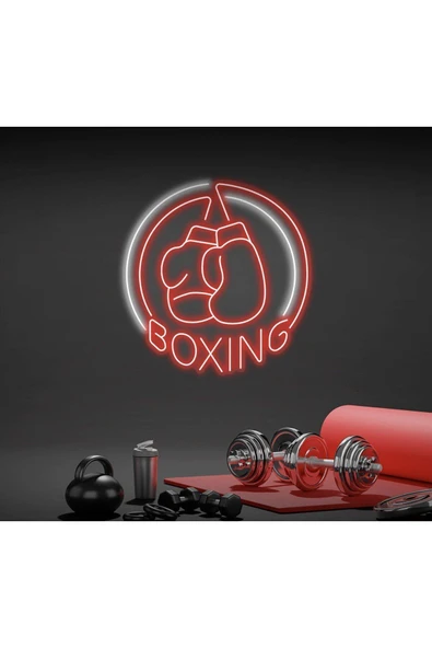 BOXING Yazılı ve Boks Eldiveni Figürlü Neon Tabela ürün görseli 1