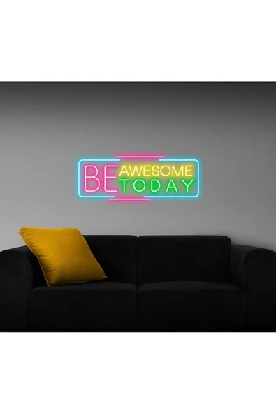 BE AWESOME TODAY Yazılı Neon Tabela ürün görseli 1