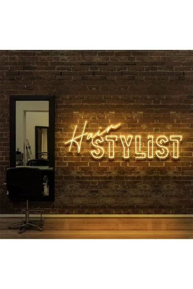 Hair STYLIST Yazılı Neon Tabela ürün görseli 1