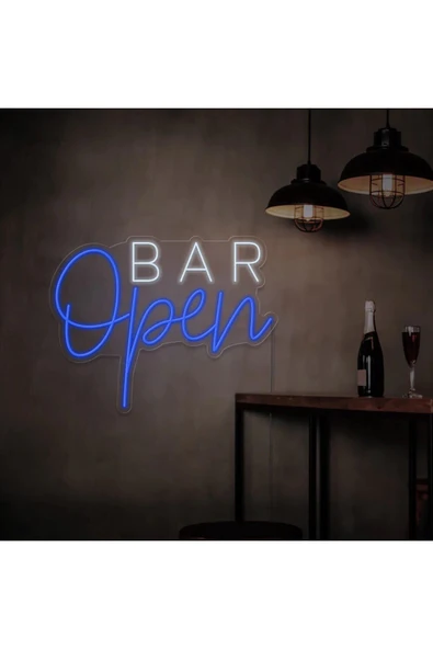 Open BAR Yazılı Neon Tabela ürün görseli 1