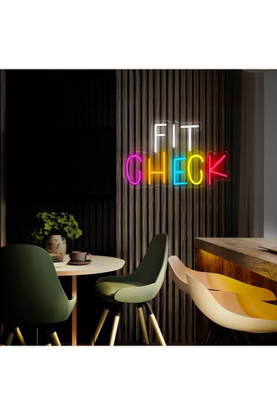 FIT CHECK Yazılı Neon Tabela ürün görseli 1