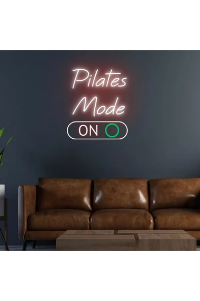 Pilates Mode ON Yazılı Neon Tabela ürün görseli 1