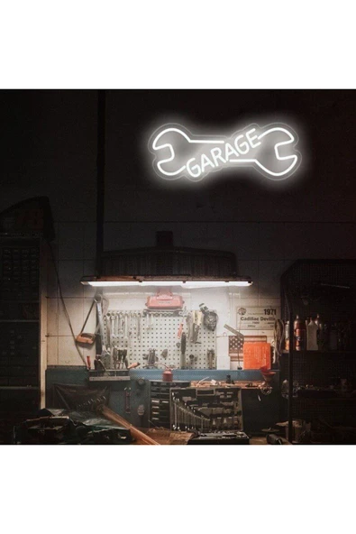 GARAGE Yazılı ve Şekilli Neon Tabela ürün görseli 1