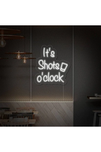 It's Shots o'clock Yazılı Neon Tabela ürün görseli 1