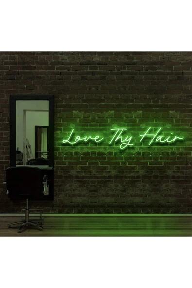 Love Thy Hair Yazılı Neon Tabela ürün görseli 1