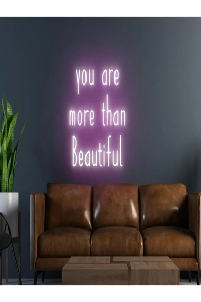 You Are More Than Beautiful Yazılı Neon Tabela ürün görseli 1