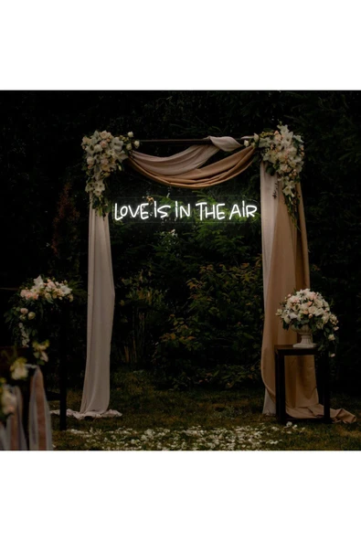 LOVE İS İN THE AİR Yazılı Neon Tabela ürün görseli 1