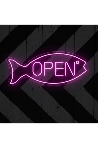 OPEN Yazılı ve Şekilli Neon Tabela ürün görseli 1